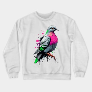 Feral pigeon - Urban Dove - Pigeon Illustration Crewneck Sweatshirt